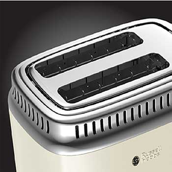 Retro Style 2 Slice Toaster Cream Stainless Steel Russell Hobbs